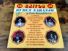 RUBEN NARANJO Y LOS GAMBLERS LP/15 EXITOS/FREDDIE RECORDS 1985/NEAR MINT/TEJANO