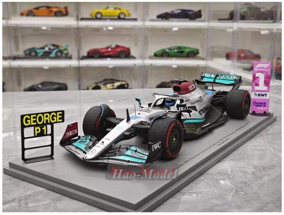 Spark 1:18 Benz AMG AMG W13 2022 F1 Alloy Model Car diecast birthday Gifts Gray - Image 4 of 4