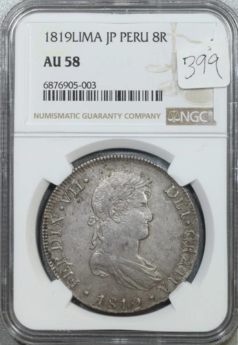 1819 Lima JP Peru 8 Reales NGC AU58 #5-003