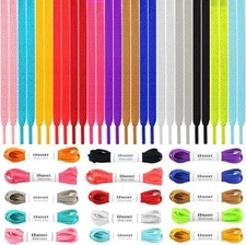 15 Pairs 45" Flat Coloured Athletic Shoe Laces for Sneakers Skate Shoes Boots an