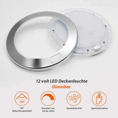 Dimmbar Deckenleuchte Für Wohnmobil, Van, Boot 12V LED
