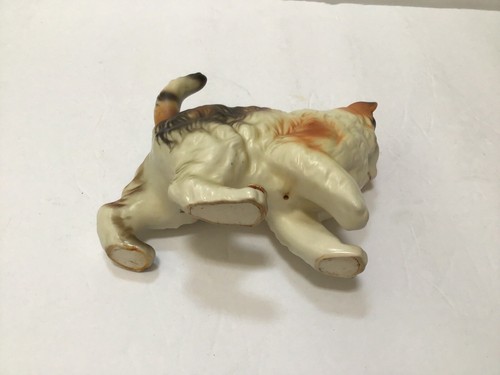 Vintage Retro Lefton Japan H6364 Tabby Calico Kitten Cat Figurine Blue Eyes - Picture 5 of 12