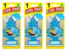 Little Trees Caribbean Colada Scent Car Air Freshener Solid Lasting 30 Days 3 pk