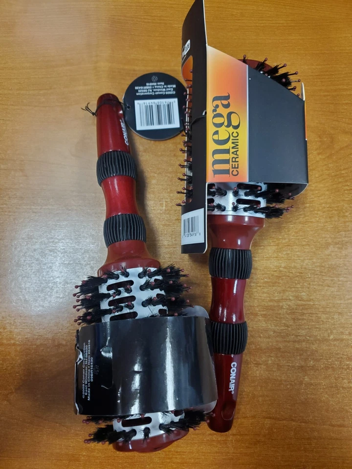 2 Pack: Conair Mega Ceramic Hair Brush Porcupine Round Brush (9168)-R8P3a - Image 4 of 4