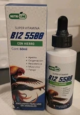 Super B12 5500 Oral 60 ml By NUTRI-LINE, Super Vitamina B12 5500 Para GALLOS