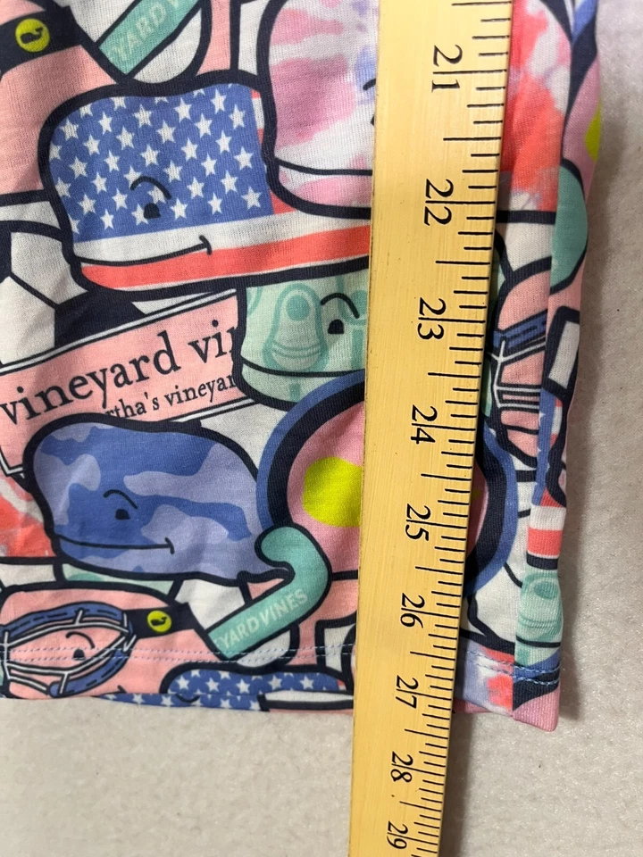 Pantalones de salón Vineyard Vines Bayside azules estampados por todas partes niñas talla L (14) Foto 2 de 4