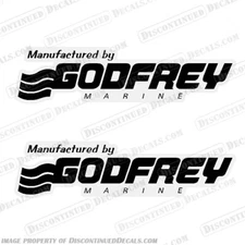 Fits Manufactured By Godfrey Marine Pontoon Boat Logo Decals - Any Color!