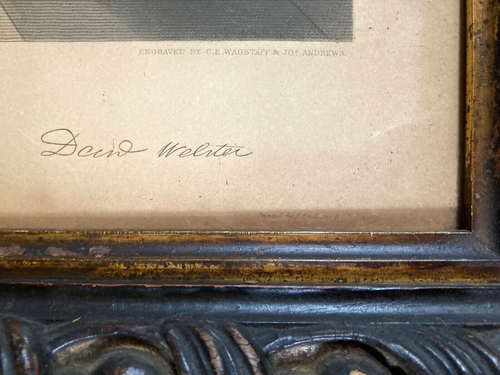 ORIGINAL DANIEL WEBSTER COLOR ENGRAVING by C.E.WAGSTAFF &JOS ANDREWS FRAMED 1852 - Picture 10 of 15