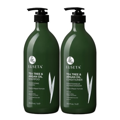Luseta Tea Tree and Argan Oil Shampoo and Conditioner Set (2 x 33.8 oz.) 