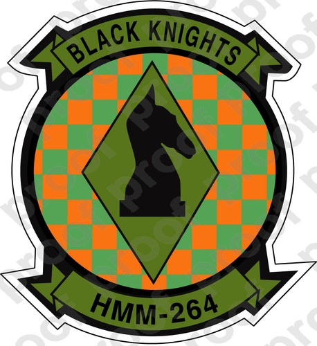 STICKER USMC UNIT HMM 264 BLACK KNIGHTS ooo USMC LISC NO20187 - 第 1/1 張圖片