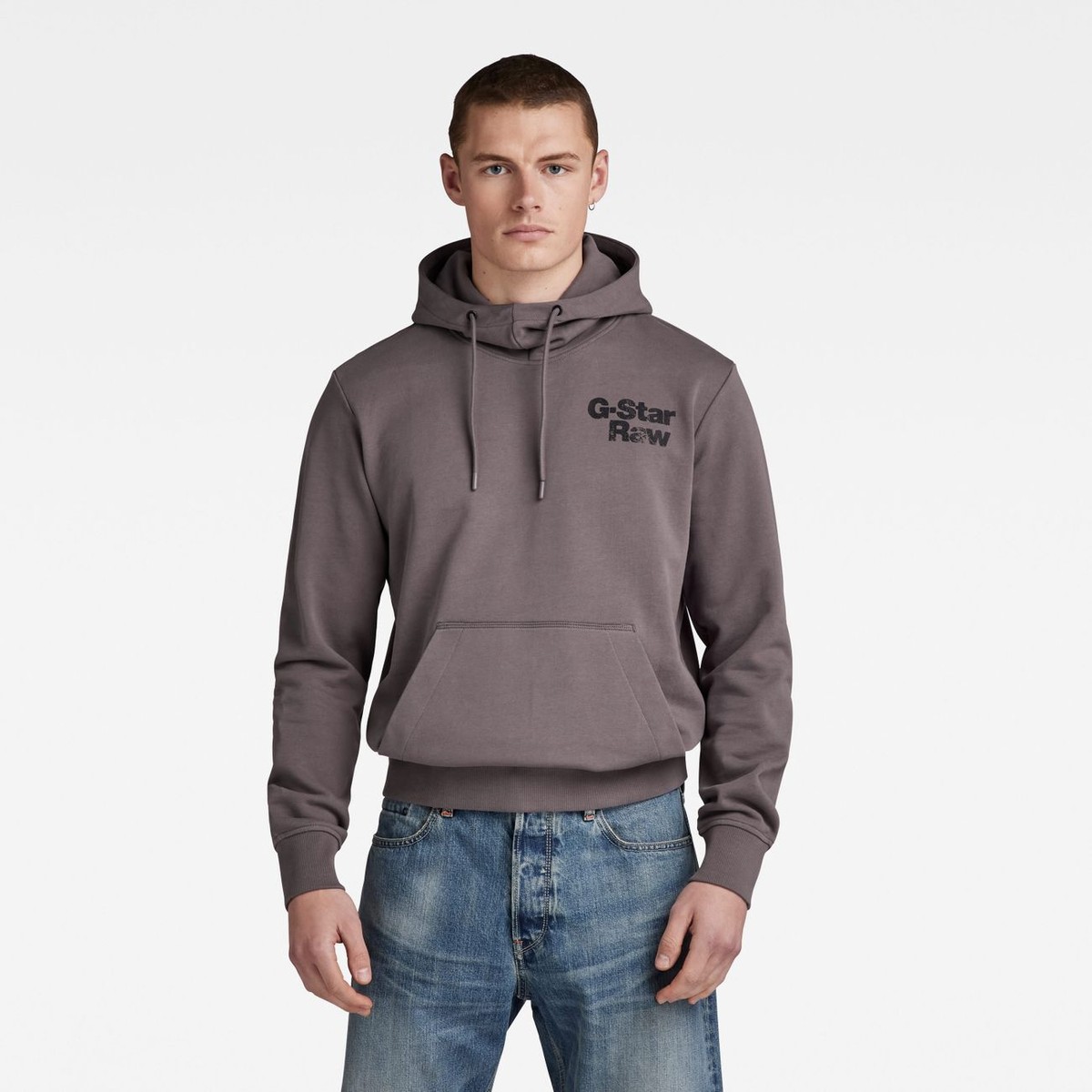 G-STAR RAW DENIM BACK PRINT HOODIE Herren Kapuzenpullover