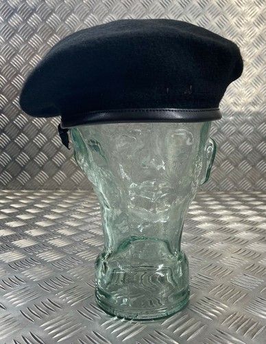 Genuine Compton Webb England Military Issue Black Lined Wool Uniform Beret 7 1/8 - Picture 7 of 9