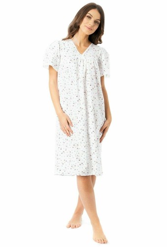 Ladies Open Back Loose Fit Incontinence Nightdress Nursing Home Size UK 8 - 30 - Picture 8 of 8