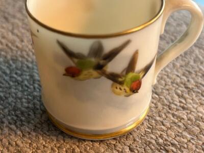 Grainger Royal Worcester Hand Painted Miniature Mug 1873. Perfect.
