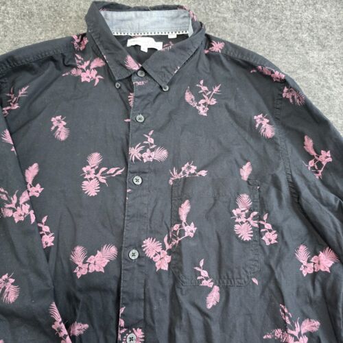 Sovereign Code Mens Shirt Large Blank Pink Floral Casual California Beach - Picture 3 of 11