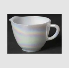 Vintage Federal Milk Glass Moonglow Pearl Iridescent Creamer
