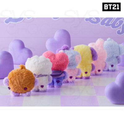 BTS BT21 Official Goods BABY Flat Fur Purple Heart Edition