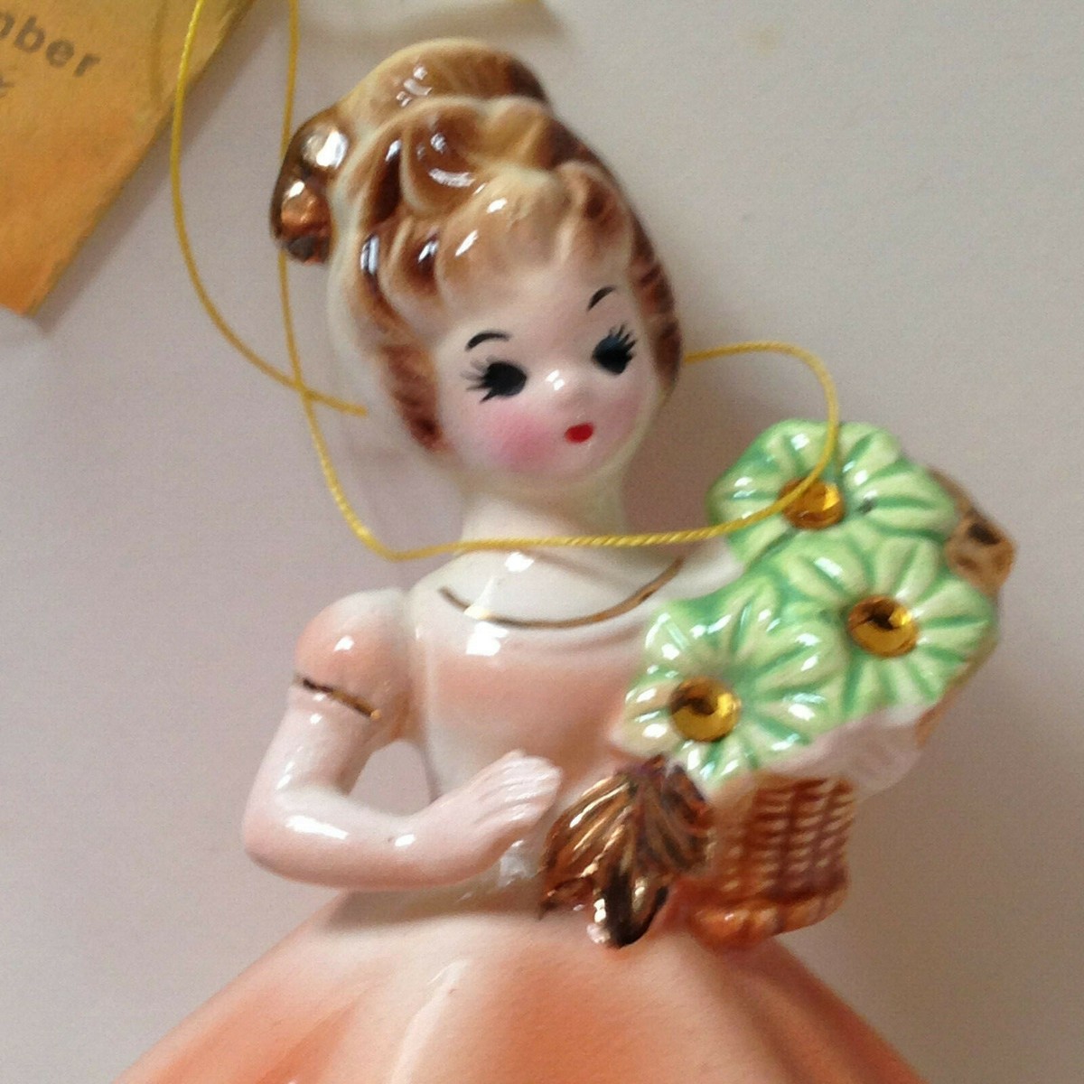 Ceramic Doll Figurine Sculpture November Topaz Josef Original Lady