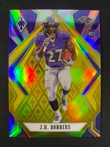 2020 NFL Panini Phoenix Football 1/75 J.K. Dobbins #115 Yellow RC Rookie NM