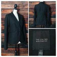 The Limited Black Collection Blazer Jacket 2 Lined Two Button Pockets Tailored