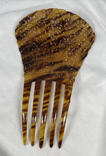 Large Vintage Spanish Peineta Mantilla Hair Comb Faux Tortoise Shell Celluloid F