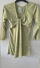 Next Vintage Green & White Swirl Scoop Neck Long Sleeve Maternity iTunic Top
