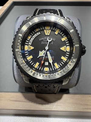Armand Nicolet Tramelan Automatic Watch Day Date New S05 w Box, Booklet Blk/blk