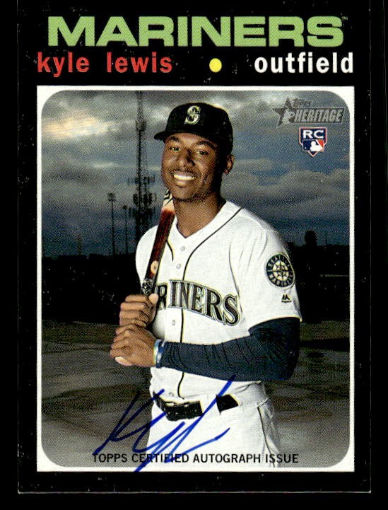 Kyle Lewis 2020 Topps Heritage Real One Autograph #ROA-KL Seattle Mariners ESE