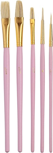 KitchenCraft Pack of 5 Pieces Sugarcraft Decorating Brushes Kit Multicoloured - Picture 2 of 4