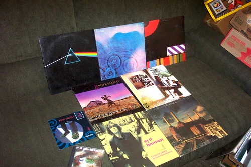 PINK FLOYD 7 LP LOT w DARK SIDE OF THE MOON, MEDDLE, ANIMALS, SYD BARRETT