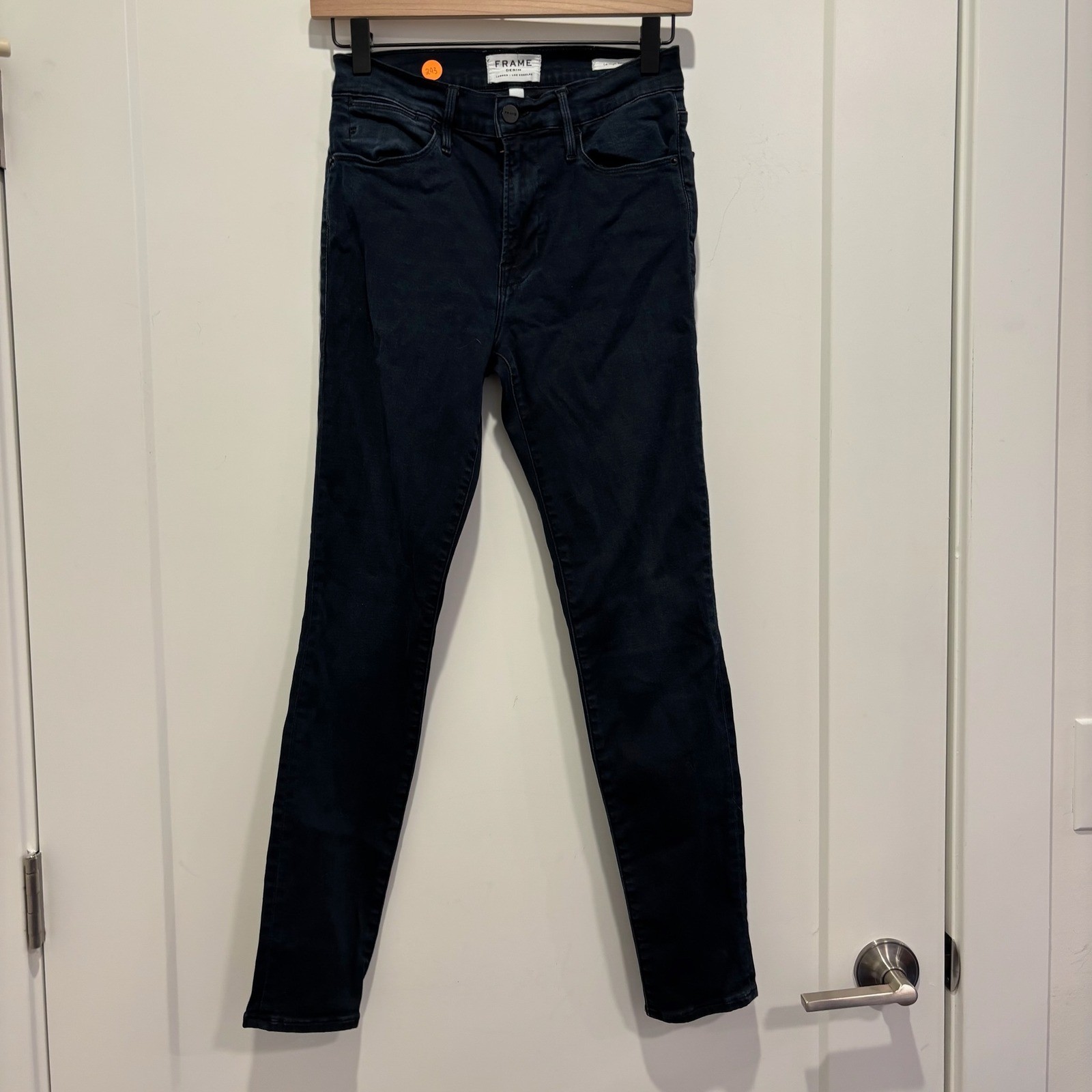FRAME Denim Le High Skinny Jeans Women 27 Indigo Blue High Rise Stretch Denim