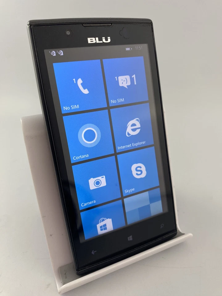 BLU Win JR LTE Grey Dual Sim Unlocked 8GB 4.5" Windows Touchscreen Smartphone - Image 2 of 4