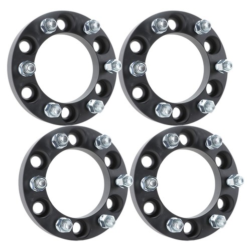4pcs 6x5.5'' Wheel Spacers 1 inch 14x1.5 Studs For Chevy Silverado Sierra 1500 - Picture 2 of 4