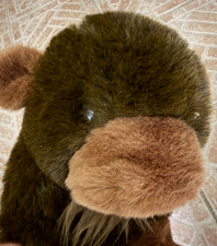 Vintage Star Plush Bison Buffalo Brown Stuffed Animal 16" Long Horns Rare Large 