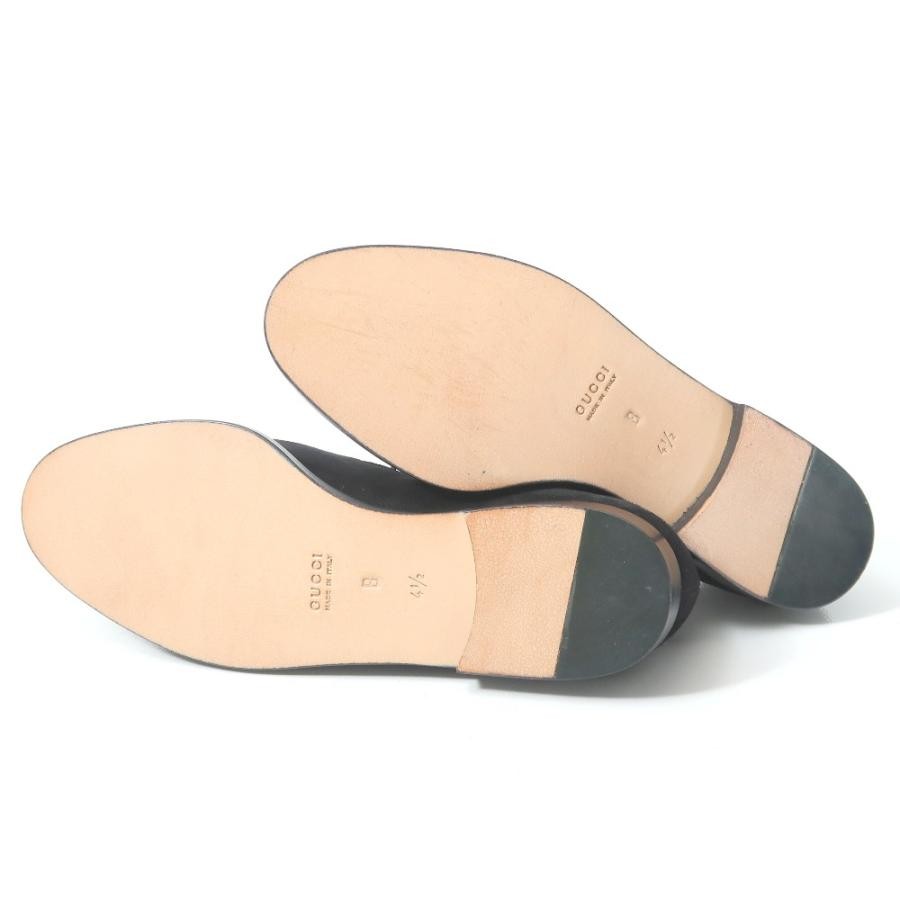 GUCCI Horsebit Suede Loafers Dress Shoes Size:4.5/JP:21.5 Black 141158K Authen thumbnail 7