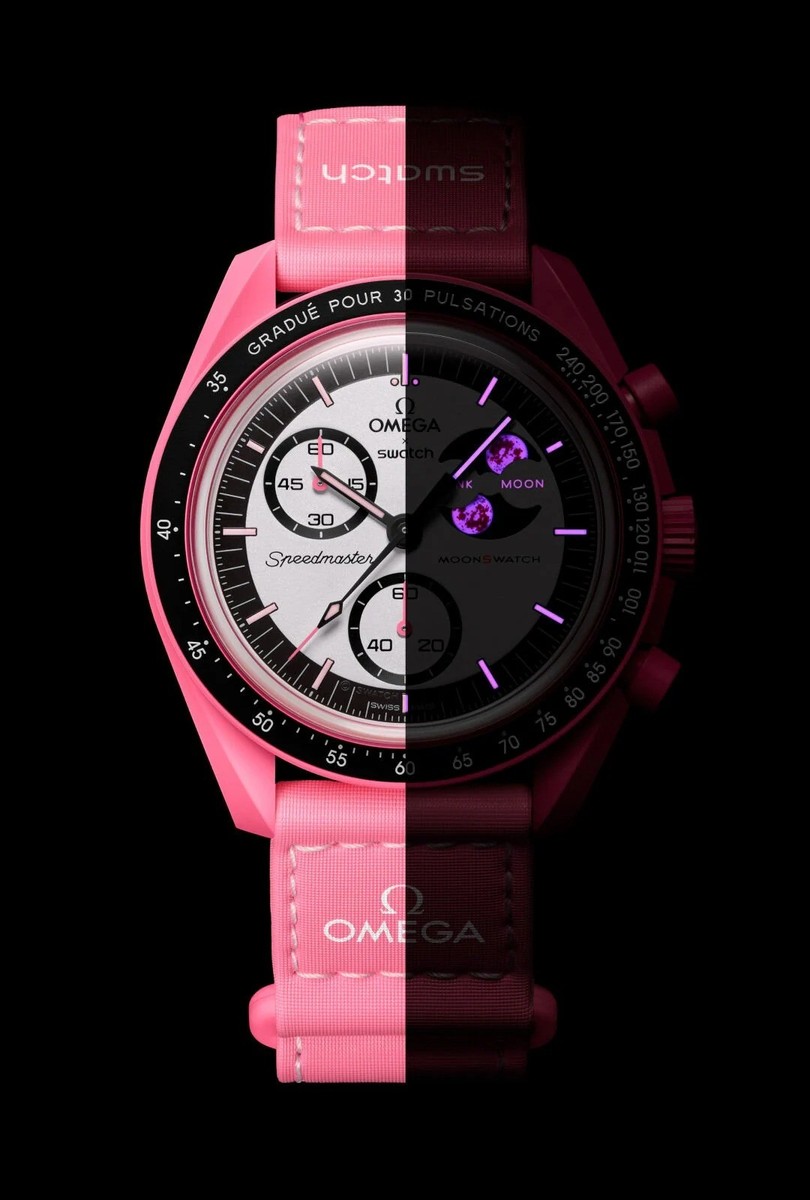 omega x swatch Bioceramic MoonSwatch MISSION TO THE PINK