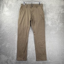 RVCA Pants men's 31x31 Chino Week-End Fit Classic Brown Flat Front Stretch Skate