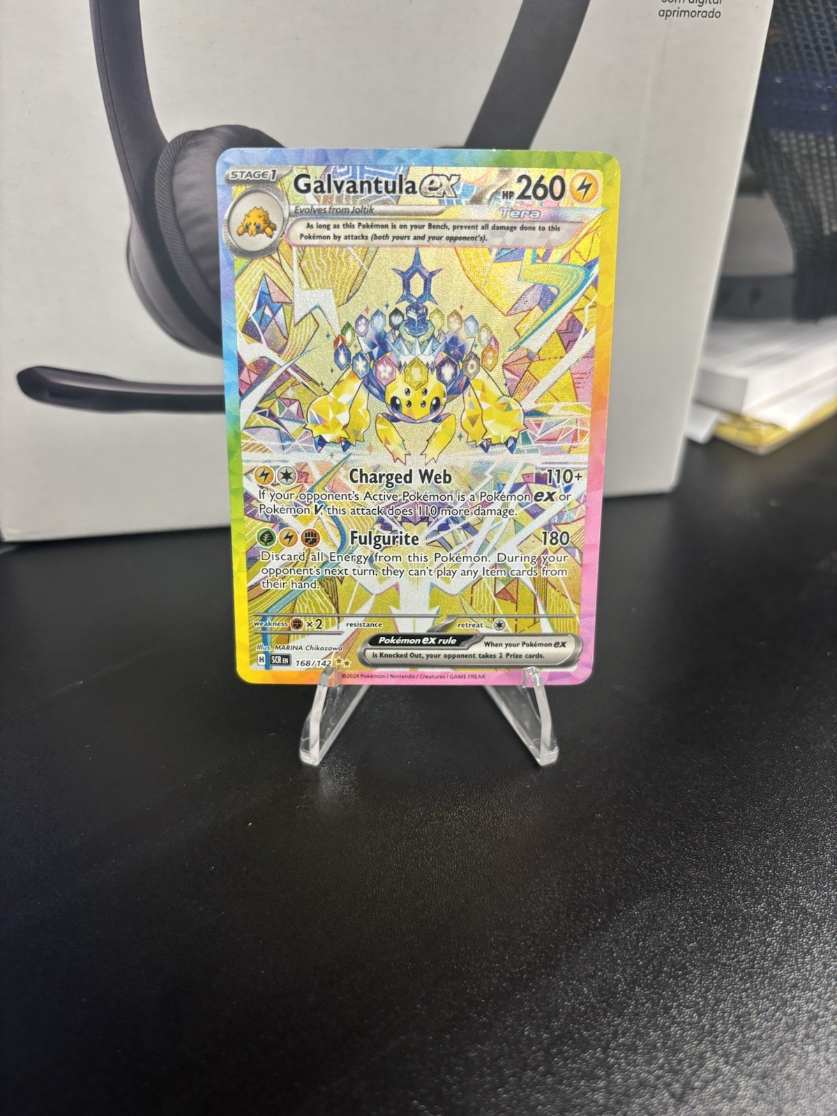 Pokemon Galvantula ex 168/142 Special Illustration Rare Stellar Crown