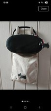 Radley Vintage Black Leather Clutch Bag with Dog Tag and Dust Bag
