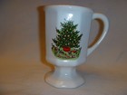 Pfaltzgraff Heritage Christmas Mugs set/4, NEW no box, Pedastal mug, 12-294