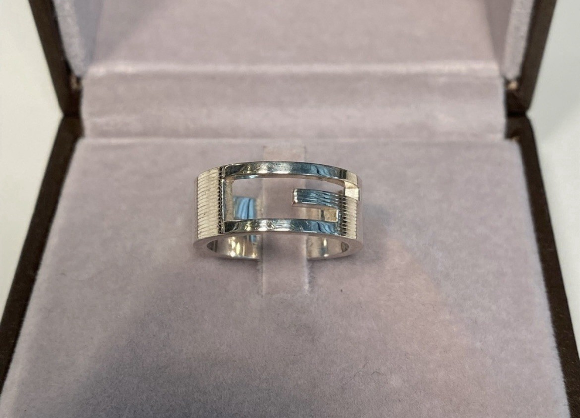 Gucci Silver G Band Ring Size 5.5  with Box thumbnail 2