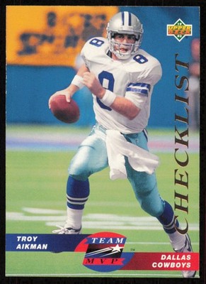 1993 Upper Deck #TM29 Troy Aikman Team MVP Dallas Cowboys Card
