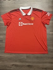 Manchester United Adidas 2021/2022 Soccer Jersey Size 4XL Red  Premier League
