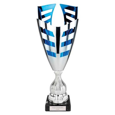 R4US Trophy Award Paramount Laser Cup Silber & Blau 355mm