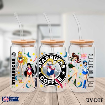 Sailor Moon UV DTF Aufkleber - 16oz Libbey Dose Glasfolie yn933