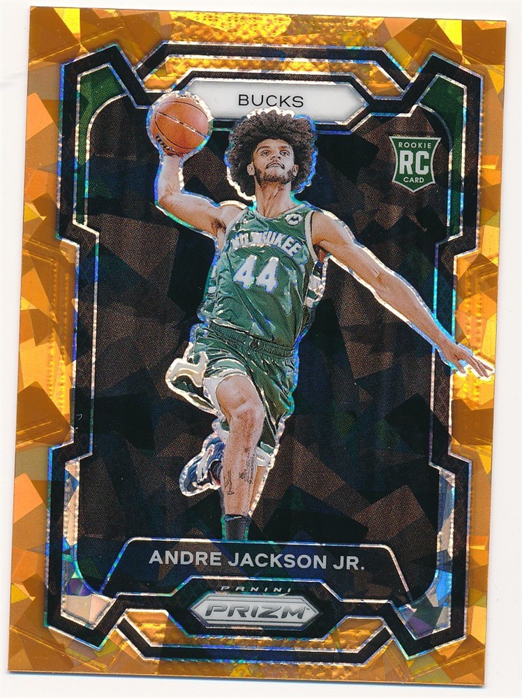 ANDRE JACKSON JR. 2023-24 PANINI PRIZM ORANGE CRACKED ICE #131 RC ROOKIE