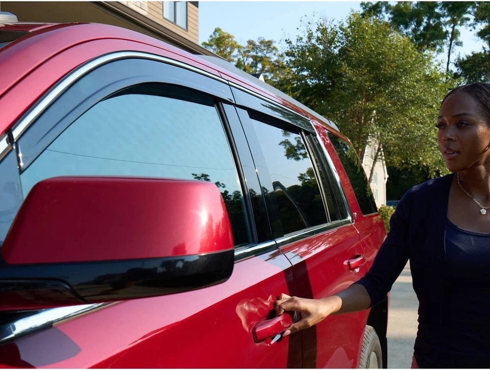 Husky Low Profile Ventvisor Matte Black Fits 05-20 Frontier 4pc Outside Mount Foto 3 de 4