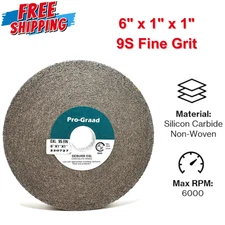 EXL Deburring Wheel - 6" X 1" X 1" 9S Fine Grit - Silicon Carbide - Metal Deburr