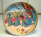 Rare Ancient Tin Dexterity Game CIRCUS 1950 U.S Zone Germany Geduldspiele