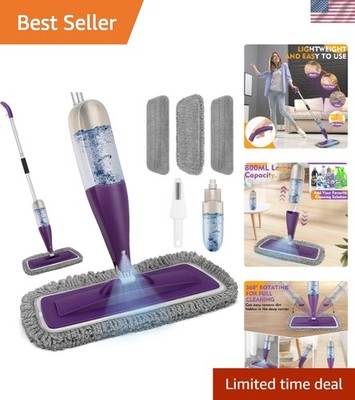Effortless Spray Mop with 800ml Refillable Bottle & Washable Pads for All Floors